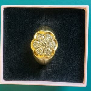 10K Gold Diamond Cluster Ring Size 13.25 – Real Diamonds 4.39g